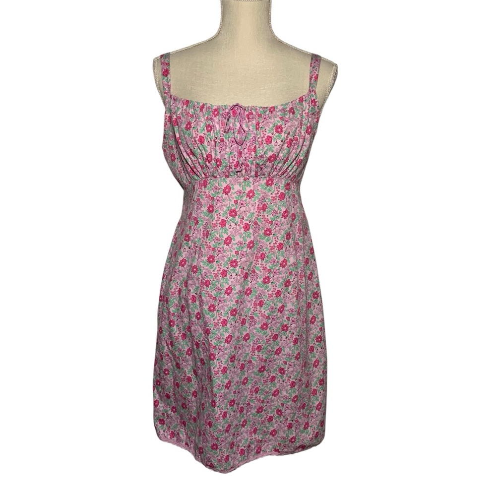 00’s xhilaration pink floral mini sleeveless dress size medium